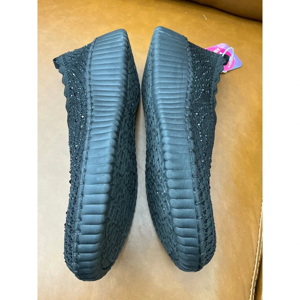 Skechers Wilshire Blvd Charmstr Slip-On‎ Womens 8.5 Black Rhinestone
